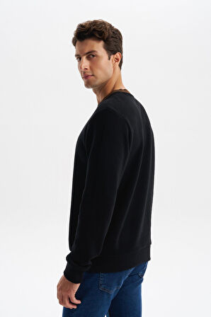 Arma Erkek Regular Fit Örme Selanik Sweatshirt – %65 Pamuk %35 Polyester, Karbon Fırçalı, Basic Bisiklet Yaka K30124698902 