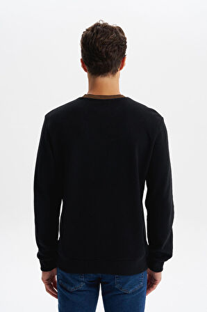 Arma Erkek Regular Fit Örme Selanik Sweatshirt – %65 Pamuk %35 Polyester, Karbon Fırçalı, Basic Bisiklet Yaka K30124698902 