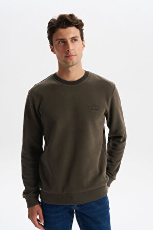 Arma Erkek Regular Fit Örme Selanik Sweatshirt – %65 Pamuk %35 Polyester, Karbon Fırçalı, Basic Bisiklet Yaka K30124698902 