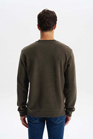 Arma Erkek Regular Fit Örme Selanik Sweatshirt – %65 Pamuk %35 Polyester, Karbon Fırçalı, Basic Bisiklet Yaka K30124698902 