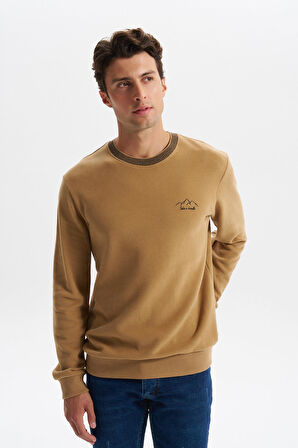 Arma Erkek Regular Fit Örme Selanik Sweatshirt – %65 Pamuk %35 Polyester, Karbon Fırçalı, Basic Bisiklet Yaka K30124698902 