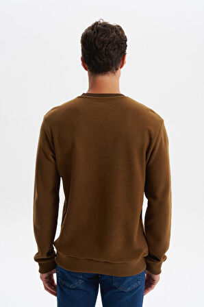 Arma Erkek Regular Fit Örme Selanik Sweatshirt – %65 Pamuk %35 Polyester, Karbon Fırçalı, Basic Bisiklet Yaka K30124698902 