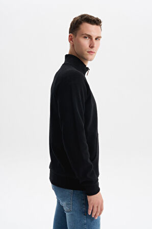 Arma Erkek Regular Fit Basic Reglan Kollu Selanik Sweatshirt – Karbon Fırçalı, Dik Yaka, Tam Fermuar, Cepli, Pamuk Polyester K30324698202 