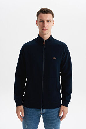 Arma Erkek Regular Fit Basic Reglan Kollu Selanik Sweatshirt – Karbon Fırçalı, Dik Yaka, Tam Fermuar, Cepli, Pamuk Polyester K30324698202 