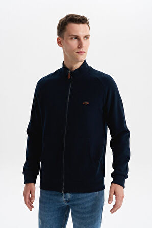 Arma Erkek Regular Fit Basic Reglan Kollu Selanik Sweatshirt – Karbon Fırçalı, Dik Yaka, Tam Fermuar, Cepli, Pamuk Polyester K30324698202 