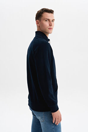 Arma Erkek Regular Fit Basic Reglan Kollu Selanik Sweatshirt – Karbon Fırçalı, Dik Yaka, Tam Fermuar, Cepli, Pamuk Polyester K30324698202 