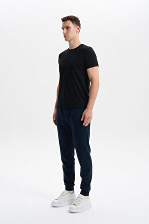 Arma Erkek Slim Fit Örme Interlok Basic Dar Paça Eşofman Altı Arka ve Yan Fleto Fermuar Cepli Paçalar Ribanalı %80 Pamuk %14 Polyester %6 Elastane K30174998902 