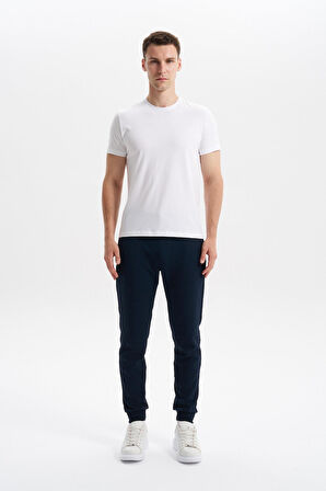 Arma Erkek Slim Fit Basic Interlok Dar Paça Eşofman Altı Arka ve Ön Cepler Gizli Fermuarlı %80 Pamuk %14 Polyester %6 Elastane K30174998802 