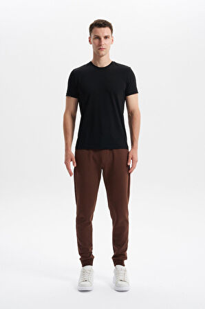 Arma Erkek Slim Fit Basic Interlok Dar Paça Eşofman Altı Arka ve Ön Cepler Gizli Fermuarlı %80 Pamuk %14 Polyester %6 Elastane K30174998802 