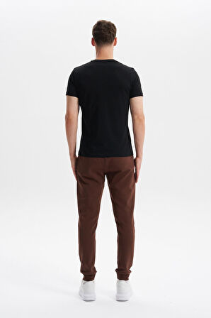 Arma Erkek Slim Fit Basic Interlok Dar Paça Eşofman Altı Arka ve Ön Cepler Gizli Fermuarlı %80 Pamuk %14 Polyester %6 Elastane K30174998802 