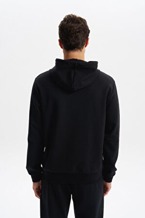 Arma Erkek Slim Fit Baskılı Kapüşonlu Kanguru Cepli Interlok Sweatshirt %80 Pamuk %14 Polyester %6 Elastane K30254685202 