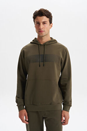 Arma Erkek Slim Fit Baskılı Kapüşonlu Kanguru Cepli Interlok Sweatshirt %80 Pamuk %14 Polyester %6 Elastane K30254685202 