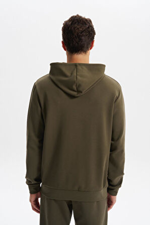 Arma Erkek Slim Fit Baskılı Kapüşonlu Kanguru Cepli Interlok Sweatshirt %80 Pamuk %14 Polyester %6 Elastane K30254685202 