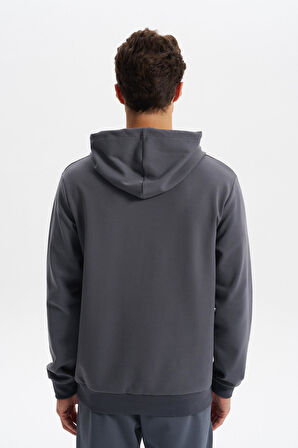 Arma Erkek Slim Fit Baskılı Kapüşonlu Kanguru Cepli Interlok Sweatshirt %80 Pamuk %14 Polyester %6 Elastane K30254685202 