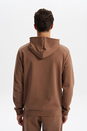 Arma Erkek Slim Fit Baskılı Kapüşonlu Kanguru Cepli Interlok Sweatshirt %80 Pamuk %14 Polyester %6 Elastane K30254685202 