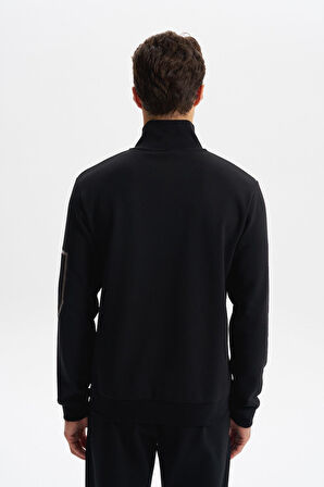 Arma Erkek Slim Fit Dik Yaka Yarım Fermuar Pamuklu Sweatshirt Sol Kol Fermuar Cepli K30404685702 