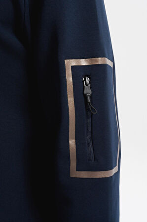 Arma Erkek Slim Fit Dik Yaka Yarım Fermuar Pamuklu Sweatshirt Sol Kol Fermuar Cepli K30404685702 