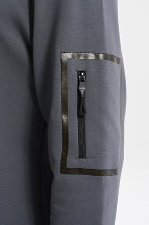 Arma Erkek Slim Fit Dik Yaka Yarım Fermuar Pamuklu Sweatshirt Sol Kol Fermuar Cepli K30404685702 