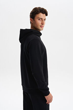 Arma Erkek Slim Fit Örme Interlok Kapüşonlu Kanguru Cepli Sweatshirt Yazı Baskılı %80 Pamuk %14 Polyester %6 Elastane K30254685102 