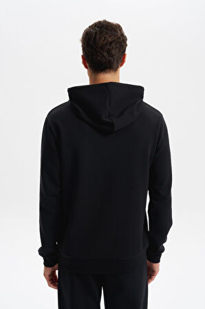 Arma Erkek Slim Fit Örme Interlok Kapüşonlu Kanguru Cepli Sweatshirt Yazı Baskılı %80 Pamuk %14 Polyester %6 Elastane K30254685102 