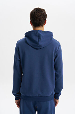 Arma Erkek Slim Fit Örme Interlok Kapüşonlu Kanguru Cepli Sweatshirt Yazı Baskılı %80 Pamuk %14 Polyester %6 Elastane K30254685102 