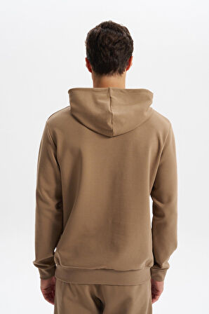 Arma Erkek Slim Fit Örme Interlok Kapüşonlu Kanguru Cepli Sweatshirt Yazı Baskılı %80 Pamuk %14 Polyester %6 Elastane K30254685102 