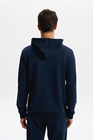 Arma Erkek Slim Fit Örme Interlok Kapüşonlu Kanguru Cepli Sweatshirt Yazı Baskılı %80 Pamuk %14 Polyester %6 Elastane K30254685302 