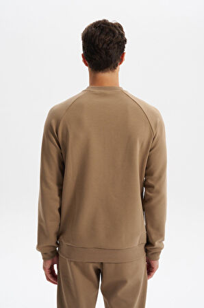 Arma Erkek Slim Fit Scuba Interlok Bisiklet Yaka Sweatshirt – Ön Sol Fermuarlı Cepli, Sol Kolda Etiketli K30124685402 