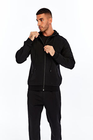 Arma Erkek Slim Fit Interlok Kapüşonlu Sweatshirt – Yandan Gizli Fermuarlı Cepli K30324989702 