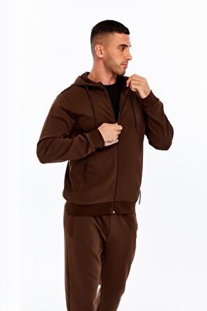 Arma Erkek Slim Fit Interlok Kapüşonlu Sweatshirt – Yandan Gizli Fermuarlı Cepli K30324989702 