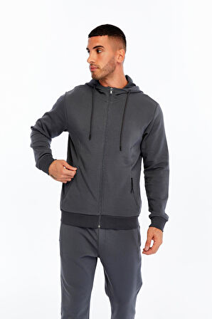 Arma Erkek Slim Fit Interlok Kapüşonlu Sweatshirt – Yandan Gizli Fermuarlı Cepli K30324989702 