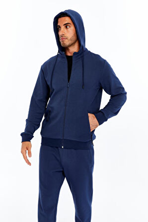 Arma Erkek Slim Fit Interlok Kapüşonlu Sweatshirt – Yandan Gizli Fermuarlı Cepli K30324989702 