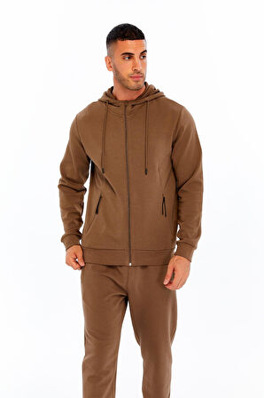 Arma Erkek Slim Fit Interlok Kapüşonlu Sweatshirt – Yandan Gizli Fermuarlı Cepli K30324989702 