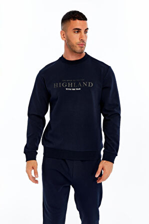 Arma Erkek Slim Fit Scuba Interlok Bisiklet Yaka Yazı Baskılı Sweatshirt K30124685002 