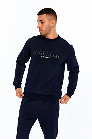 Arma Erkek Slim Fit Scuba Interlok Bisiklet Yaka Yazı Baskılı Sweatshirt K30124685002 