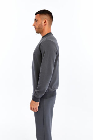 Arma Erkek Slim Fit Scuba Interlok Bisiklet Yaka Yazı Baskılı Sweatshirt K30124685002 