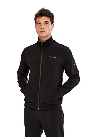 Arma Erkek Slim Fit Örme Interlok Basic Tam Fermuar Dik Yaka Sweatshirt – %80 Pamuk %14 Polyester %6 Elastan K30324989902 