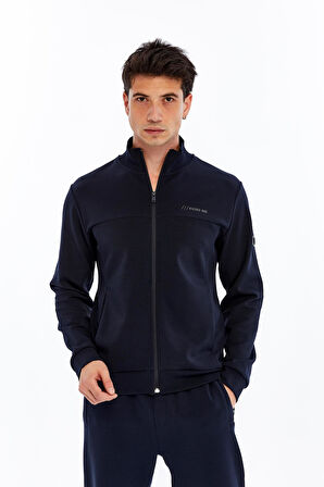 Arma Erkek Slim Fit Örme Interlok Basic Tam Fermuar Dik Yaka Sweatshirt – %80 Pamuk %14 Polyester %6 Elastan K30324989902 