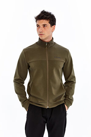 Arma Erkek Slim Fit Örme Interlok Basic Tam Fermuar Dik Yaka Sweatshirt – %80 Pamuk %14 Polyester %6 Elastan K30324989902 