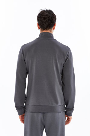 Arma Erkek Slim Fit Örme Interlok Basic Tam Fermuar Dik Yaka Sweatshirt – %80 Pamuk %14 Polyester %6 Elastan K30324989902 