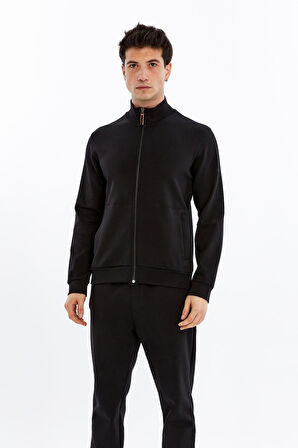 Arma Erkek Slim Fit Sweatshirt – Scuba Interlok, Tam Fermuarlı, Dik Yaka, Fleto Cepli K30324989802 