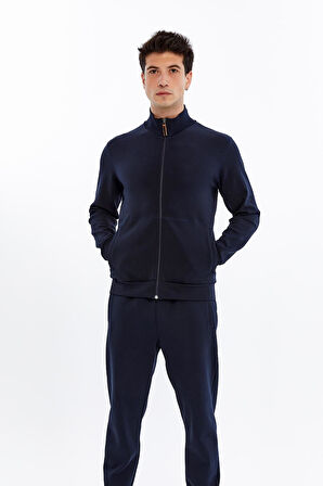 Arma Erkek Slim Fit Sweatshirt – Scuba Interlok, Tam Fermuarlı, Dik Yaka, Fleto Cepli K30324989802 