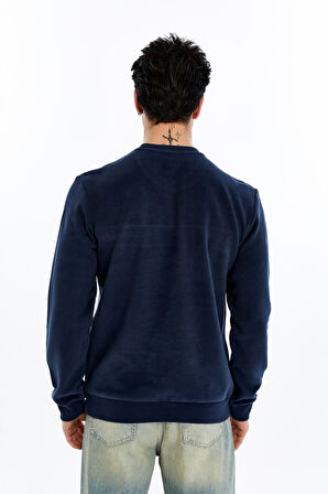 Arma Erkek Regular Fit Selanik Kumaş Çizgi Baskılı Bisiklet Yaka Sweatshirt %65 Pamuk %35 Polyester K30124697702 