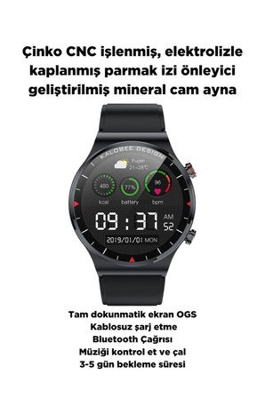Wh4 Akıllı Saat Kordon Hediyeli Ios Android Uyumlu Arama Özellikli Nabız tansiyon ölçme