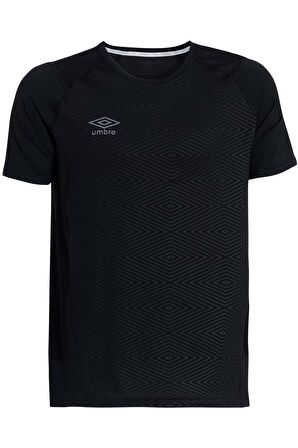 Umbro  Siyah Solo Training Erkek bisiklet Yaka Tişört TF-0167