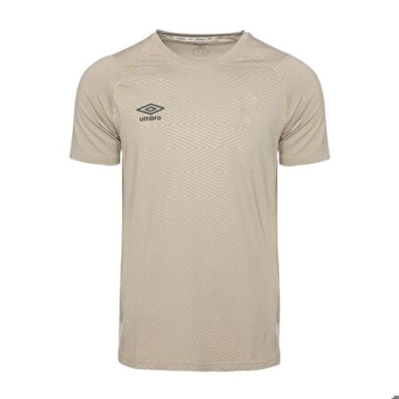 Umbro Erkek Gri Bej T-Shirt Tf-0167 Kısa Kol Spor Tişört Tf-0167