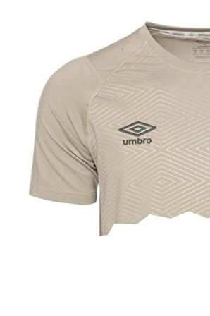 Umbro Erkek Gri Bej T-Shirt Tf-0167 Kısa Kol Spor Tişört Tf-0167