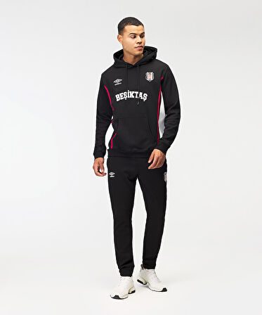 Beşiktaş S.K. Bjk Umbro 25/26 Takım Antrenman Pamuklu Erkek Kapüşonlu Sweatshirt
