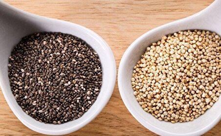 Dola Glutensiz Tohum Seti, Chia Tohumu, Keten Tohumu, Beyaz Kinoa Tohumu 400 gr 3 Adet