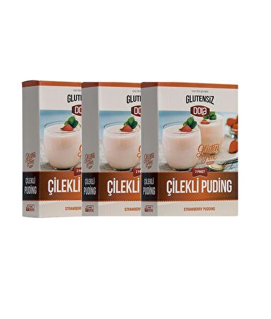 Dola Glutensiz Çilekli Puding 230 gr 3 Adet